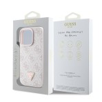 Guess “Triangle Metal Logo Strass Collection” Case Θήκη προστασίας από δερματίνη – iPhone 16 Pro Ροζ - Image 2