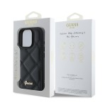 Guess “Quilted Metal Logo Collection” Case Θήκη προστασίας από δερματίνη – iPhone 16 Pro Μαύρο - Image 2