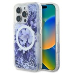 Guess Magsafe “Liquid Glitter Flower" Hard Case Θήκη προστασίας από σκληρό πλαστικό – iPhone 16 Pro Μωβ