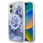 Guess Magsafe “Liquid Glitter Flower" Hard Case Θήκη προστασίας από σκληρό πλαστικό – iPhone 16 Μωβ