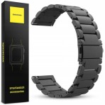 Spacecase Stainless Steel - Universal Μεταλλικό Λουράκι για Smartwatches (22mm) από Ανοξείδωτο Ατσάλι - Black - Image 2