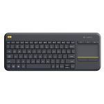 Logitech K400 Plus Ασύρματο Πληκτρολόγιο με Touchpad Μαύρο (US)