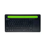 MediaRange Rechargeable Wireless Multi Device Bluetooth Keyboard with 78 keys, touchpad & Tablet slot (Black)