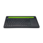 MediaRange Rechargeable Wireless Multi Device Bluetooth Keyboard with 78 keys, touchpad & Tablet slot (Black) - Image 2