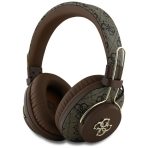 Guess - Wireless Headphones 4G Metal Logo - Bluetooth 5.3, ENC, USB-C, Eco-Leather, On-ear, 300mAh - Brown