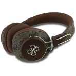 Guess - Wireless Headphones 4G Metal Logo - Bluetooth 5.3, ENC, USB-C, Eco-Leather, On-ear, 300mAh - Brown - Image 2