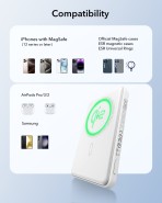 ESR Qi2 MagSlim MagSafe PowerBank 10000mAh – Λευκό – Μεσαίο - Image 5