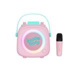 Ασύρματο Ηχείο Bluetooth Kiddoboo KidsVoice BT Speaker & Mic για Karaoke με Μικρόφωνο / Βάση Στήριξης Smartphone & RGB Φωτισμό - Pink