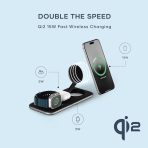 Ασύρματος Φορτιστής Satechi Qi2 Trio Μαγνητική Βάση MagSafe & Qi2 για iPhone / Apple Watch / AirPods 15W - Space Grey - Image 2