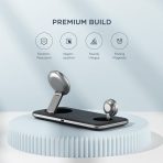 Ασύρματος Φορτιστής Satechi Qi2 Trio Μαγνητική Βάση MagSafe & Qi2 για iPhone / Apple Watch / AirPods 15W - Space Grey - Image 5