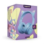 Bluetooth Ακουστικά HappyCase Popz Ασύρματα / Ενσύρματα Κεφαλής για Παιδιά με Ασφαλή Μέγιστη Ένταση Ήχου & LED Φωτισμό - Blue - Image 6
