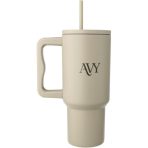 Μπουκάλι Νερού AVY Tumbler Bottle BPA Free από Ανακυκλωμένο Ανοξείδωτο Ατσάλι με Καλαμάκι 900ml - Beige