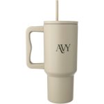 Μπουκάλι Νερού AVY Tumbler Bottle BPA Free από Ανακυκλωμένο Ανοξείδωτο Ατσάλι με Καλαμάκι 900ml - Beige