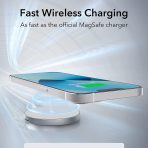 ESR HaloLock Kickstand MagSafe Wireless Charger - Βάση Ασύρματης Φόρτισης MagSafe με KickStand από Αλουμίνιο - 7.5W - White - Image 4