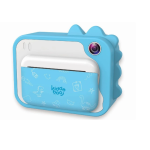 Kiddoboo FotoFun - Σετ Παιδική Φωτογραφική Μηχανή με Οθόνη 2.4" & 3 Ρολά Εκτύπωσης για Άμεση Θερμική Εκτύπωση / Μαρκαδόροι / SD Card 32GB / Λουράκι Λαιμού - Blue