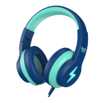 Kiddoboo Headphones P13 - Ενσύρματα Ακουστικά Κεφαλής για Παιδιά με Ασφαλή Μέγιστη Ένταση Ήχου & 1 x Θύρα Jack 3.5mm - Blue Sky
