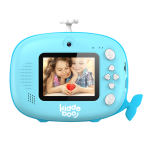 Παιδική Φωτογραφική Μηχανή Kiddoboo FotoFun 2 Whale με Οθόνη 2.4'' / 3 x Ρολά Εκτύπωσης για Άμεση Θερμική Εκτύπωση / 5 x Μαρκαδόροι / SD Card 32GB / Λουράκι Λαιμού - Blue - Image 2
