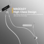 SwitchEasy MagEasy Metal Chain Strap & Strap Card - Μεταλλικό Αποσπώμενο Λουράκι Λαιμού για Θήκες Κινητών iPhone - Silver - Image 3