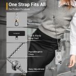 SwitchEasy MagEasy Metal Chain Strap & Strap Card - Μεταλλικό Αποσπώμενο Λουράκι Λαιμού για Θήκες Κινητών iPhone - Silver - Image 4