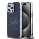 U.S. Polo Assn. Hard Case IML Glitter Script – Θήκη προστασίας από σιλικόνη iPhone 15 Pro Max Navy