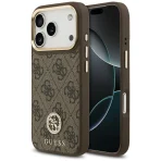 Guess – 4G Big Logo Strass with stripes MagSafe case for iPhone 17 Pro – Brown – Θήκη Προστασίας για iPhone 17 Pro σε Καφε Χρώμα